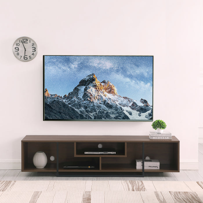 Vader 1800 Dark Oak, Open style Entertainment Unit, TV Cabinet by Tauris™-Home Living Store-