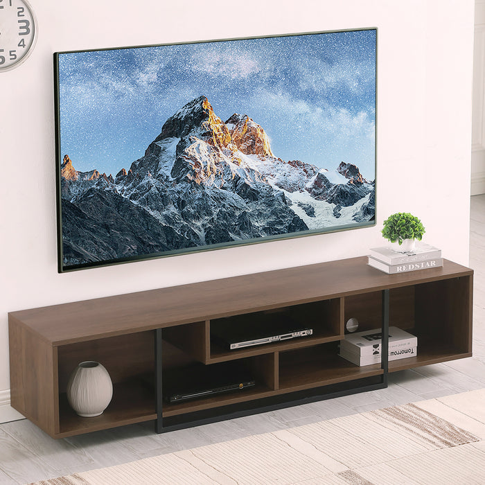 Vader 1800 Dark Oak, Open style Entertainment Unit, TV Cabinet by Tauris™-Home Living Store-