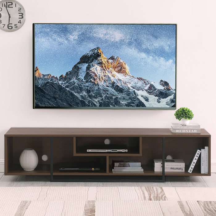 Vader 1800 Dark Oak, Open style Entertainment Unit, TV Cabinet by Tauris™-Home Living Store-