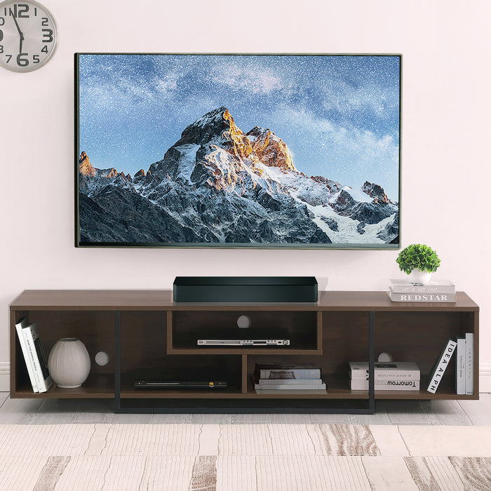 Vader 1800 Dark Oak, Open style Entertainment Unit, TV Cabinet by Tauris™-Home Living Store-