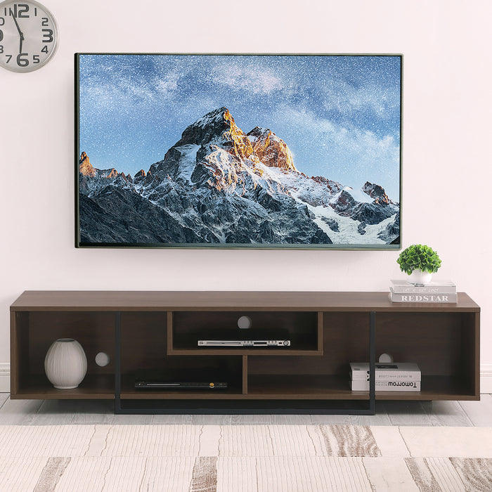 Vader 1800 Dark Oak, Open style Entertainment Unit, TV Cabinet by Tauris™-Home Living Store-