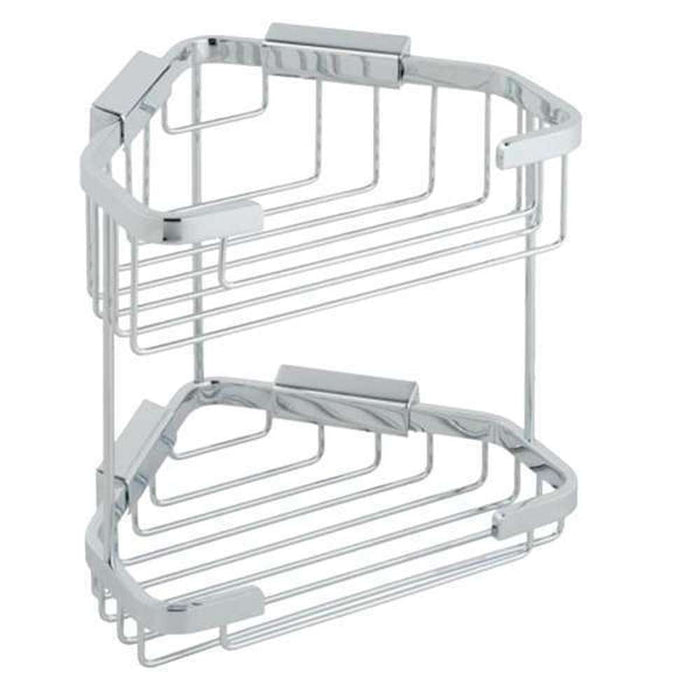 Vado Corner Soap Basket Double Layer C/P