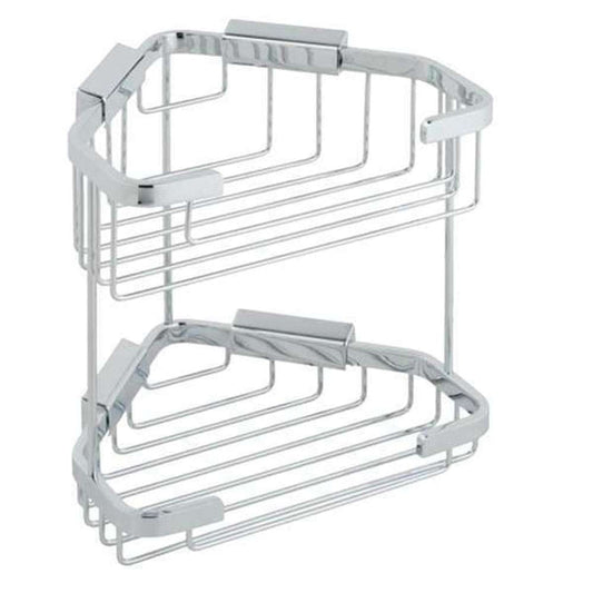 Vado Corner Soap Basket Double Layer C/P