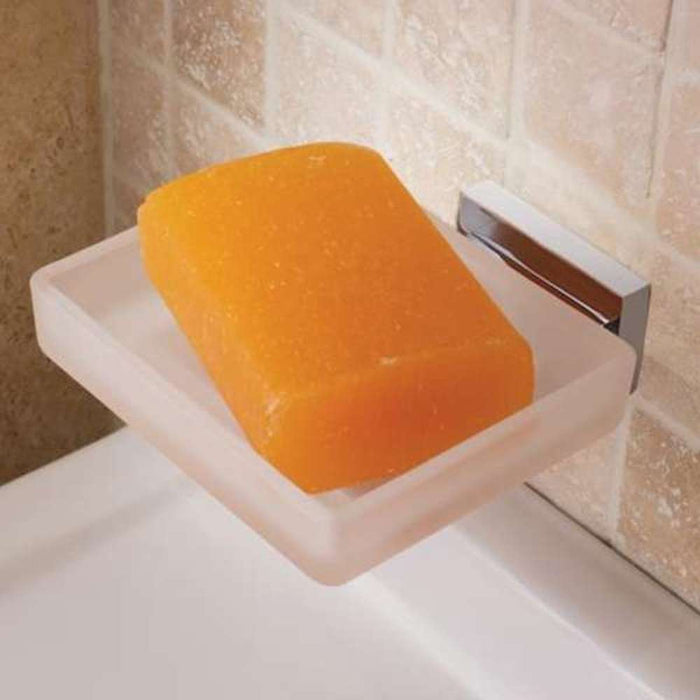 Vado Level Soap Dish Frosted Glass C/P