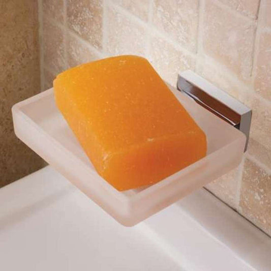 Vado Level Soap Dish Frosted Glass C/P