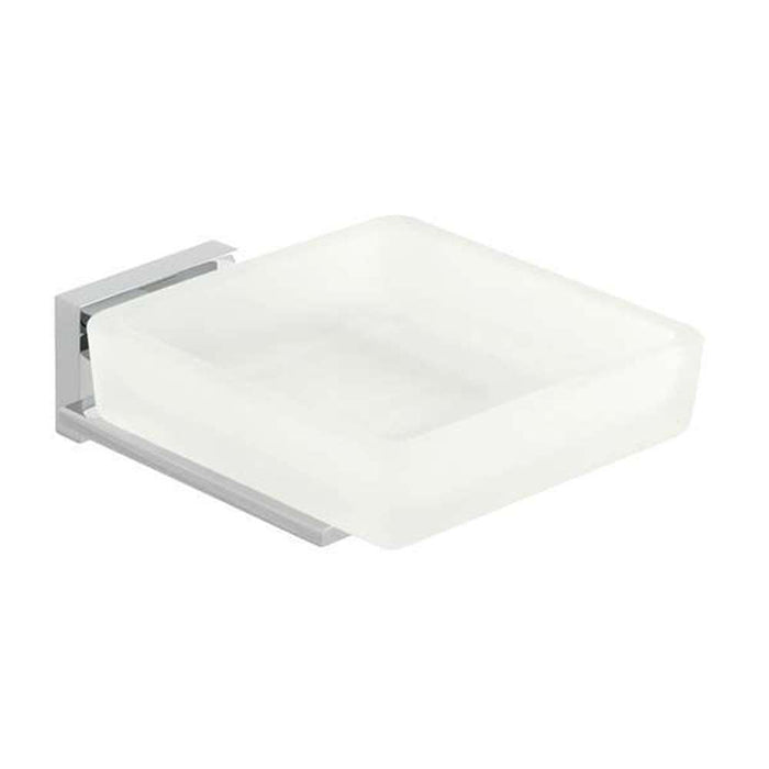 Vado Level Soap Dish Frosted Glass C/P