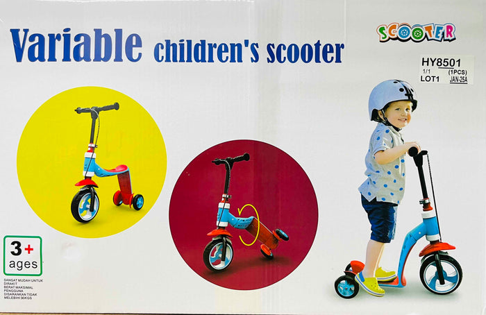 Variable Childrens Scooter 2in1 Pedal Scooter And Balance Bike