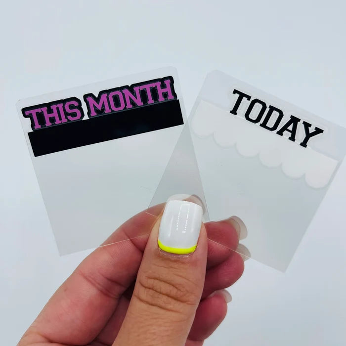 Varsity Letter Mini Floating Dividers - TOP TABS
