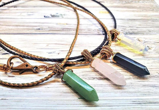 AMD1250Vegan Friendly Wire Wrapped Pointed Crystal NecklaceJewelryNecklace$ 45.00Alexa Martha Designs