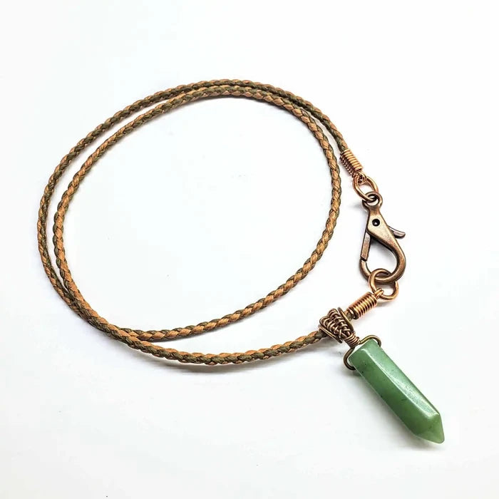 AMD1250-9Vegan Friendly Wire Wrapped Pointed Crystal NecklaceJewelryNecklace$ 45.00Alexa Martha Designs