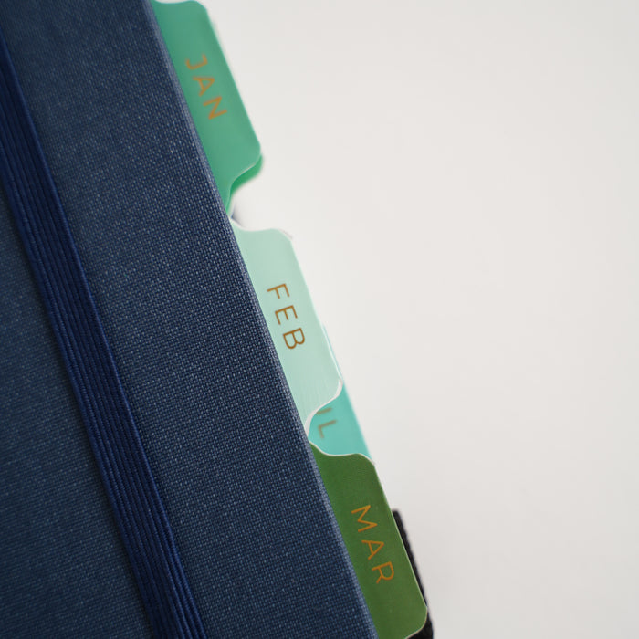 Vinyl Planner Tabs - Blues & Greens - Archer and Olive