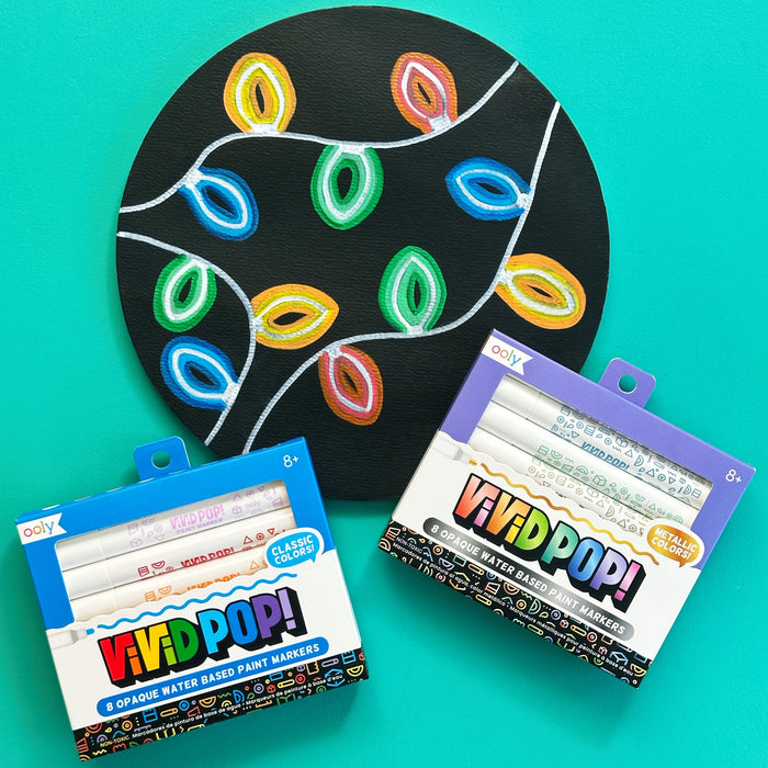 Vivid Pop! Water Based Paint Markers - Classic - Set of 8