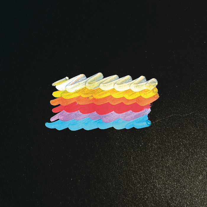 Color swatches on black paper from OOLY Vivid Pop! Water Based Paint Markers - Set of 8