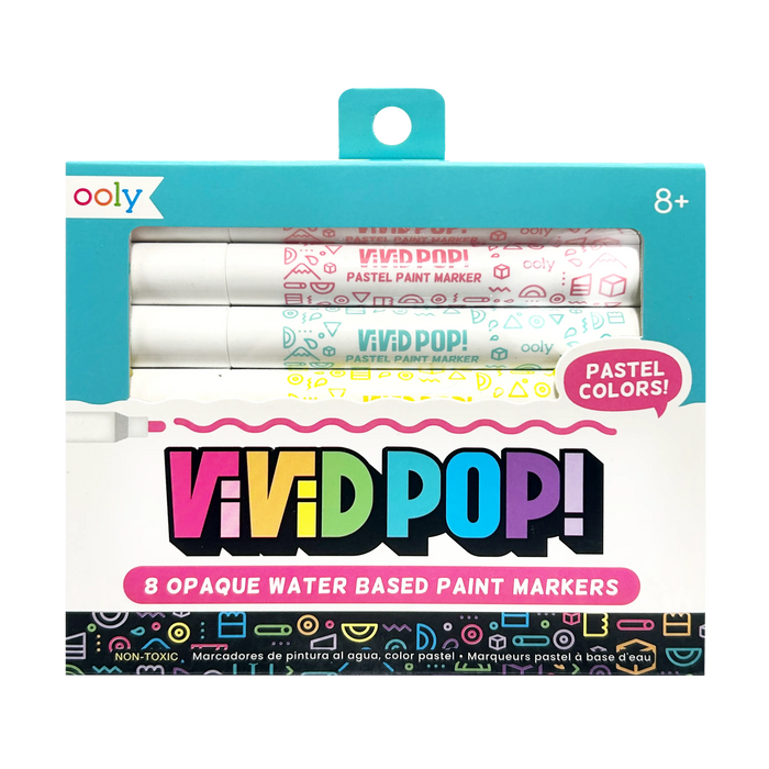 Vivid Pop! Water Based Paint Markers - Pastel packaging front