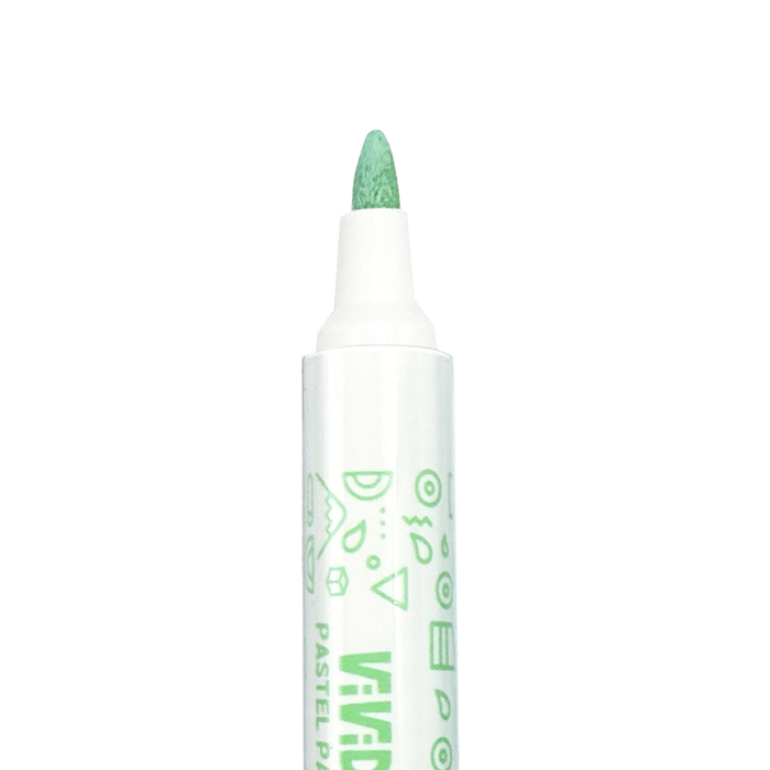 Close up of green Vivid Pop! Water Based Paint Markers - Pastel