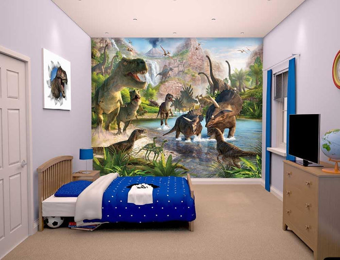 Walltastic 41745 Dinosaur Land Photo Mural Wallpaper, 304 x 243cm