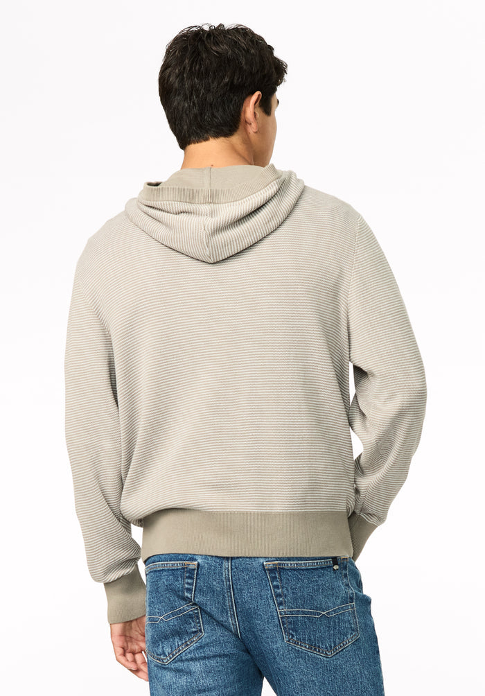 Wanto Men's Striped Sweater Hoodie, Ardent - BM24905