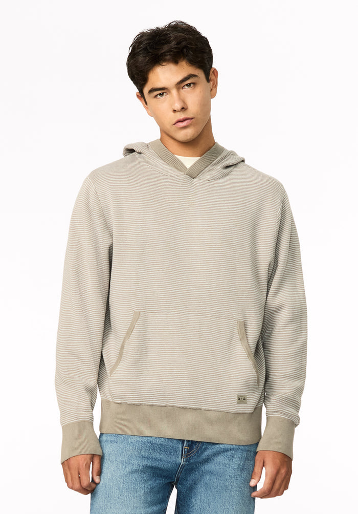 Wanto Men's Striped Sweater Hoodie, Ardent - BM24905