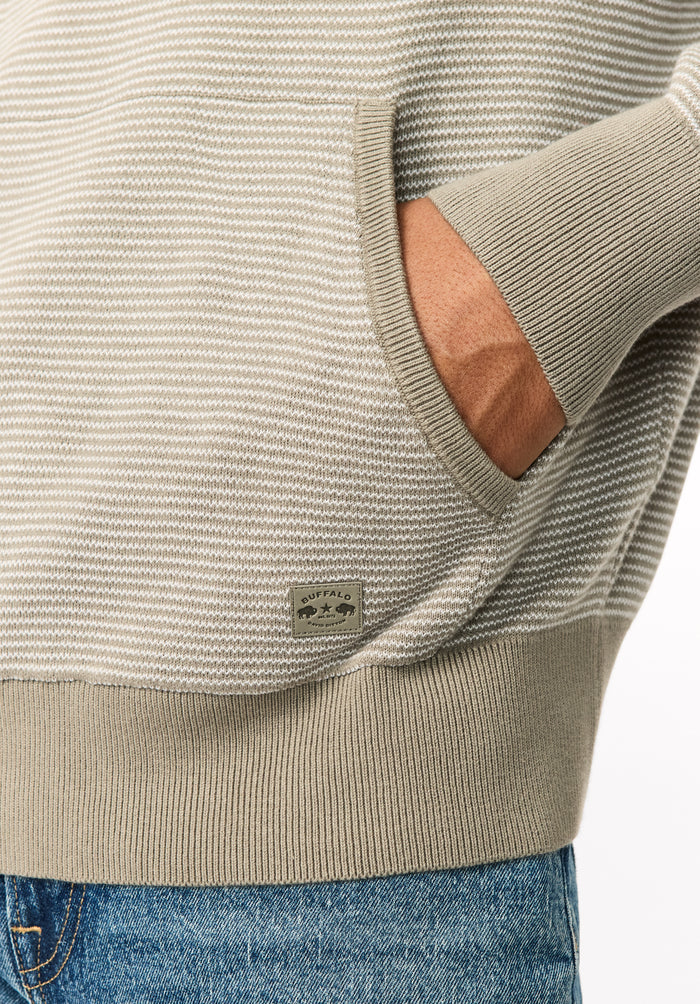 Wanto Men's Striped Sweater Hoodie, Ardent - BM24905