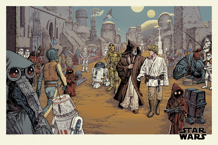 We Must Be Cautious Blue Sky Spaceport Variant Poster