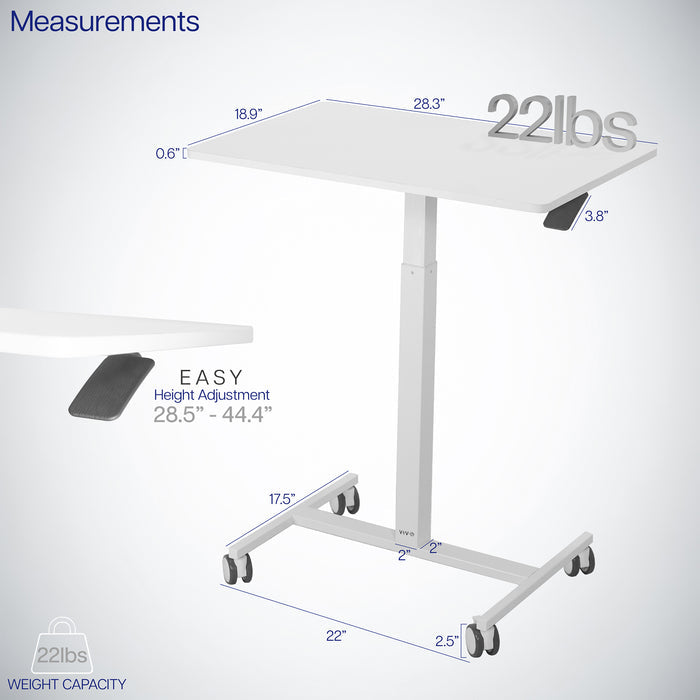 Mobile Pneumatic Lift Height Adjustable Workstation Cart