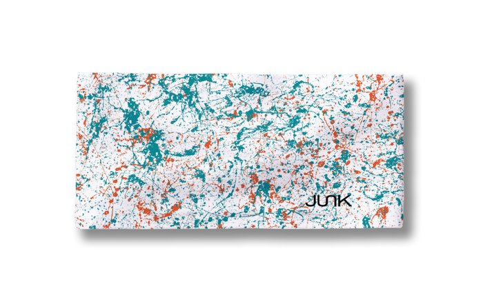 White Aqua Orange Splatter Big Bang Lite Headband - View 3