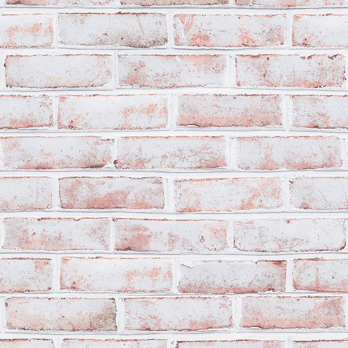 An up close swatch of Tempaper's Whitewashed Brick Peel And Stick Wallpaper.
#color_whitewashed