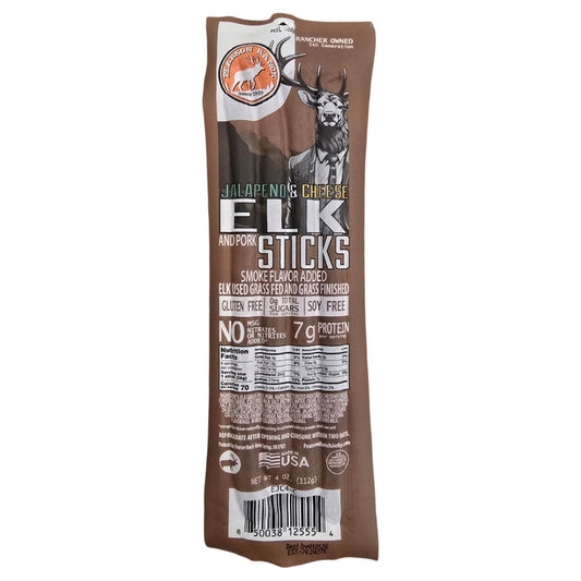 Wholesale Elk Jalapeno & Cheese Snack Sticks 4 oz - (order in EACH quantities)