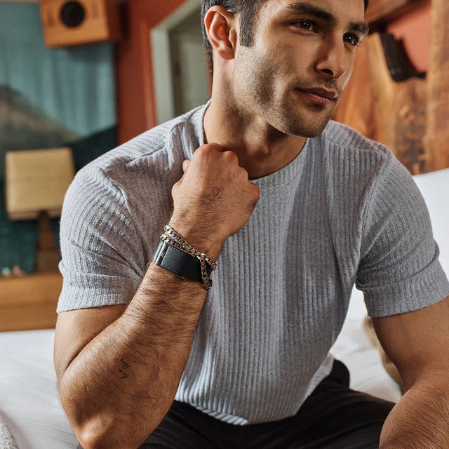 WHOOP MG LeatherLuxe Band (S/M) | Premium Leather Strap | Cambodia