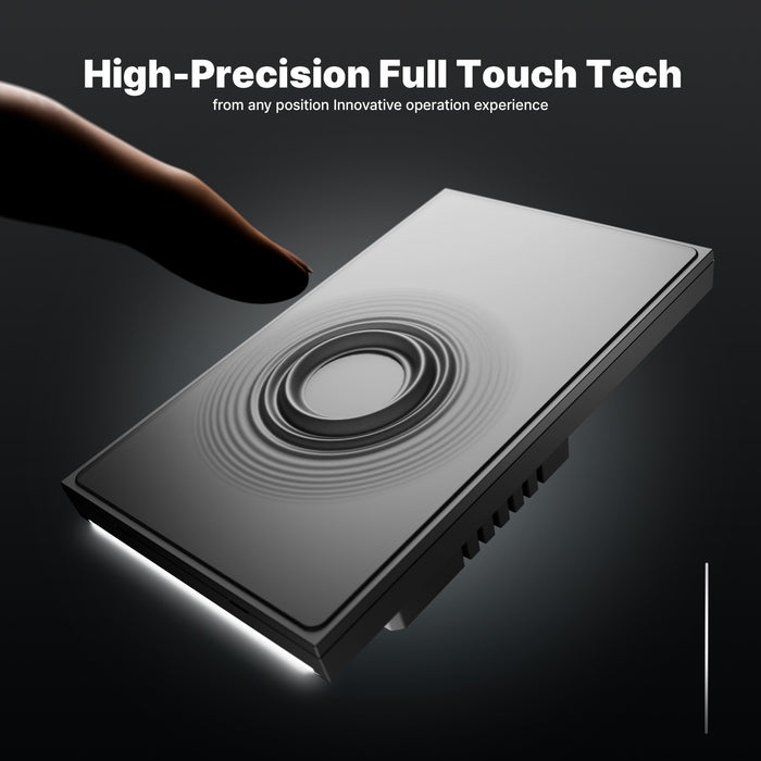 WiFi Star Feather Series Smart Switch Push Button With Neutral Wire Light Scene 2in1 Switch US Version