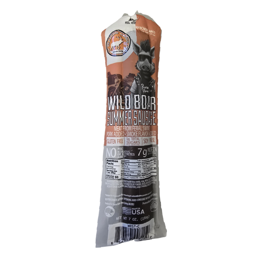 Wild Boar Hickory Smoked Summer Sausage (7 oz.)