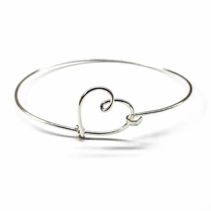 AMD1202-2 Wire Wrapped Heart Bangle in Sterling Silver AlexaJewelryBracelet$ 62.00Alexa Martha Designs