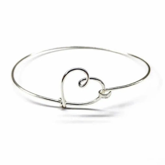 AMD1202-2 Wire Wrapped Heart Bangle in Sterling Silver AlexaJewelryBracelet$ 62.00Alexa Martha Designs
