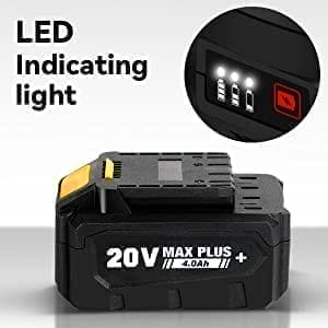 WORKSITE 20 Volt 4.0-Ah Lithium-Ion Replacement Battery, Compatible with All WORKSITE Tools-DCB-4LI Worksite Hand Tools
