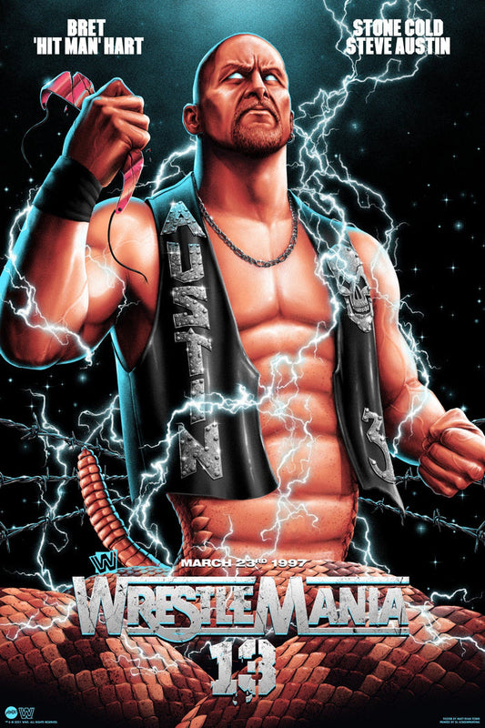 WrestleMania 13: Stone Cold Steve Austin vs Bret Hart Poster