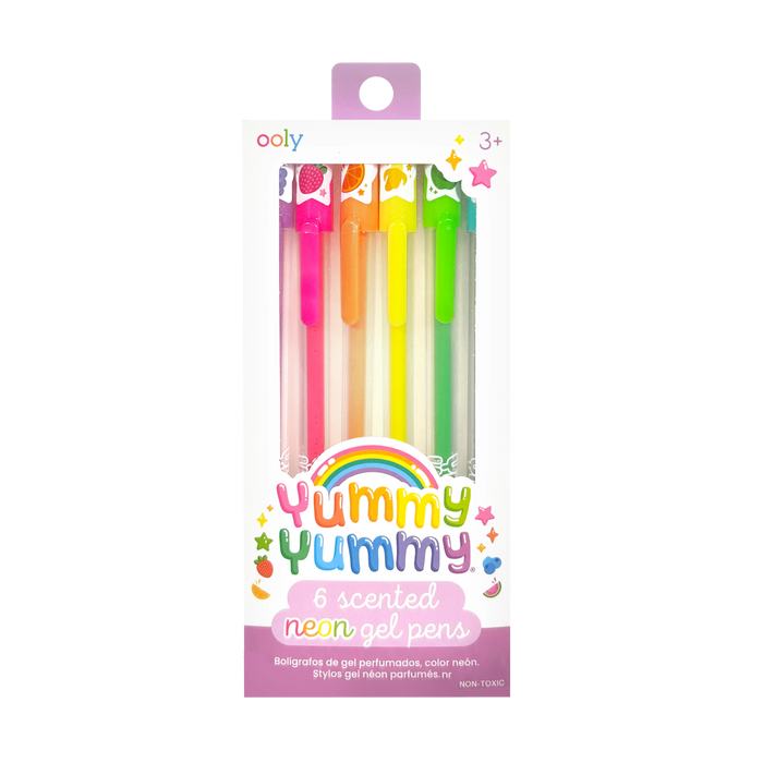 OOLY Yummy Yummy Neon Scented Gel Pens front of packaging
