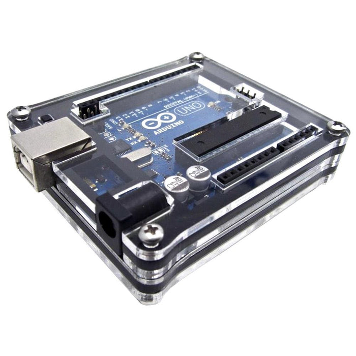 Zebra Classic Arduino UNO Case - Black Ice [Discontinued] by C4 Labs - The Pi Hut