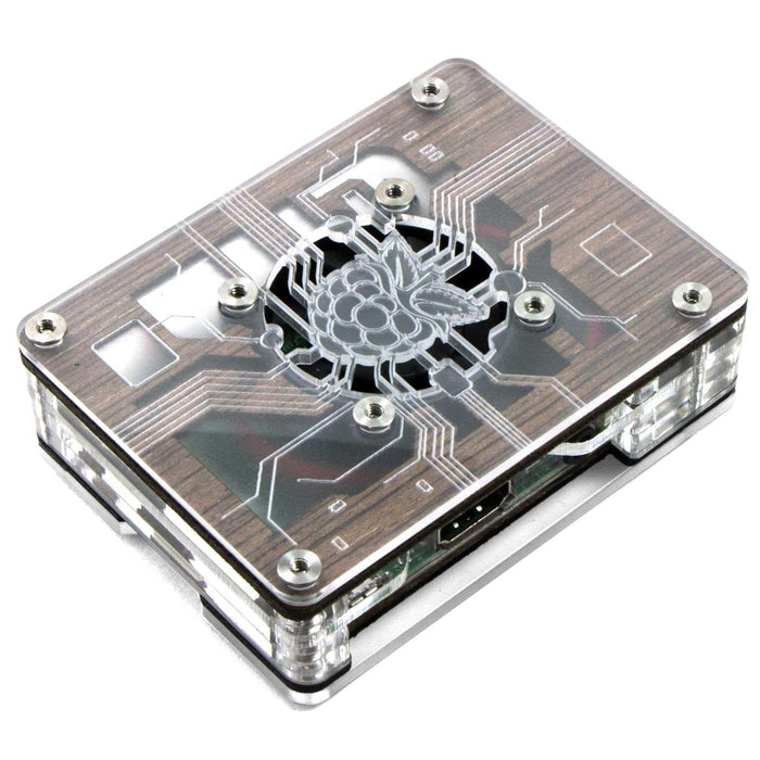 Zebra Virtue Fan Case - Wood Mist [Discontinued] by C4 Labs - The Pi Hut