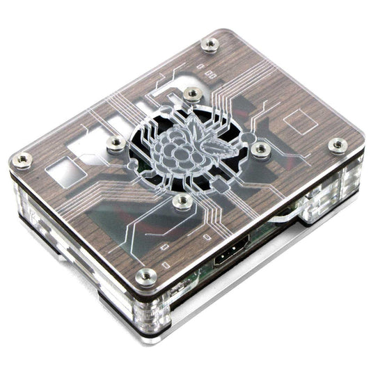 Zebra Virtue Fan Case - Wood Mist [Discontinued] by C4 Labs - The Pi Hut