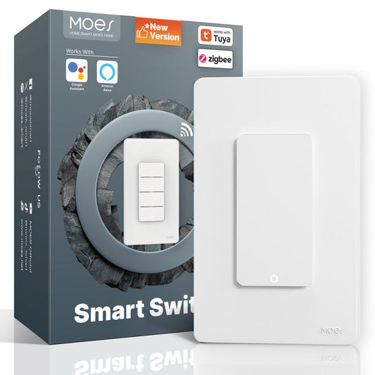 ZigBee 1/2/3/4 Gang Smart Light Switch, Alexa Google APP Remote Light Switching
