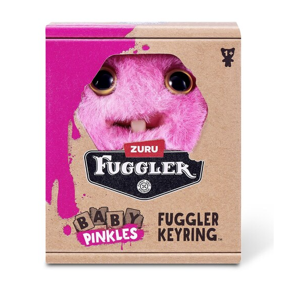Zuru Fugglers Baby Pinkles 3.5 Inch Plush Keyring - Rabid Rabbit
