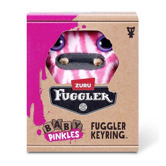Zuru Fugglers Baby Pinkles 3.5 Inch Plush Keyring - Wide Eyed Weirdo